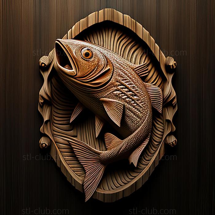 3D model st Olive catfish fish (STL)